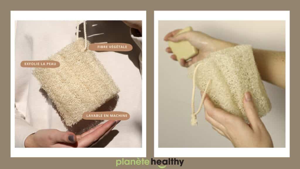 Fleur de douche en Loofah